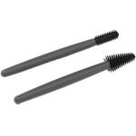 Naroote Conjunto de Escova de Cílios, Escova de Maquiagem de Silicone Elástico Macio, Lavável Reutilizável Com Caixa, Ideal para Casa e Salão de Beleza, Verde (Cinza) - Imagem 3