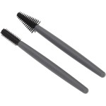 Naroote Conjunto de Escova de Cílios, Escova de Maquiagem de Silicone Elástico Macio, Lavável Reutilizável Com Caixa, Ideal para Casa e Salão de Beleza, Verde (Cinza) - Imagem 5
