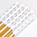 10 escovas de limpeza facial, extensões de cílios, escova de lavagem fofa para limpeza de cílios, branca - Imagem 4