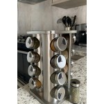 Porta Condimentos Giratório Inox 16 pote de vidro - Imagem 7