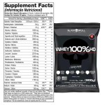 Whey 100% Hd - 900G Refil Morango, Black Skull - Imagem 2