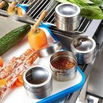 Porta Temperos Condimentos Aço Inox Magnético 6 Potes Triângulo CBRN12411 - Commerce Brasil - Imagem 3