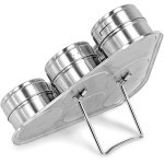 Porta Temperos Condimentos Aço Inox Magnético 6 Potes Triângulo CBRN12411 - Commerce Brasil - Imagem 5