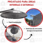Ducha Cascata Chuveiro Piscina Chuveirão Alumínio 10 Pol - Imagem 6
