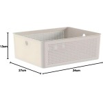 Ou Cesto Organizador Multiuso12L Bege Linha Flow - Imagem 10