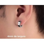 Brinco Masculino Feminino Argola Aço Cirúrgico Antialérgico - Imagem 3