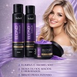 Kit Shampoo Matizador Blond Platinum Asbel – Shampoo 300ml + Condicionador 300ml + Máscara 300g – Efeito Platinado - Imagem 3
