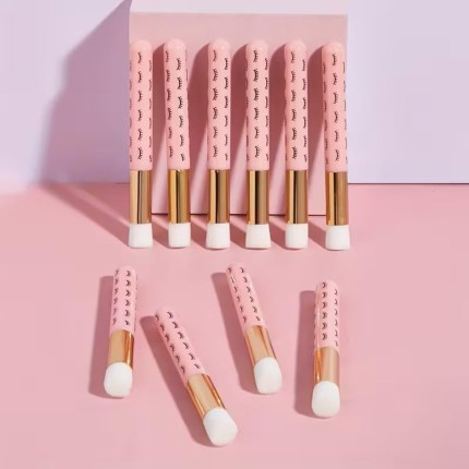 10 escovas de limpeza facial, extensões de cílios, escova de lavagem fofa para limpeza de cílios, rosa