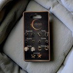 Kit Semaninha com 7 Pares de Brincos Sortidos Banhados A Ouro | Design Delicado para Cada Dia da Semana - Lunnanel Semijoias - Imagem 8