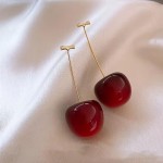 Brinco Feminino Cereja "Cherry" Par em Formato de Cereja Banhado a Ouro 14K – Design Delicado, Elegante e Estilo Moderno - Imagem 6
