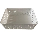 Kit 10 Cestos Multiuso Organizador Empilhável Gaveta 19x14x6 Cor:Branco - Imagem 7