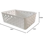 Kit 10 Cestos Multiuso Organizador Empilhável Gaveta 19x14x6 Cor:Branco - Imagem 10