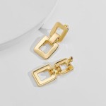 Brincos Geométricos Pendentes Minimalistas - Elegância Contemporânea e Minimalismo Sofisticado - Imagem 5