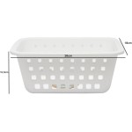 Ordene - Cesto Plástico Organizador Médio de 3​​ Litros, Cor Branca, Linha Log - Imagem 4