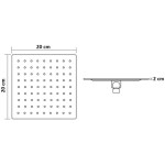 Ducha Chuveiro 20x20 Slim Inox C/braço 40 Cm Solar Gás Rose - Imagem 3