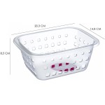Ordene - Conjunto com 4 Cestos Plástico Organizador Pequeno de 1,4​​ Litros, Cor Cristal, Linha Log - Imagem 3