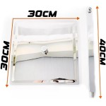Ducha Para Piscina 30x30 Inox 304 1 Acabamento Padrão Deca Todo de Metal Chuveiro Área Externa Design Quadrado Cromado Quintal de Parede Água Fria Lazer ao Ar Livre - Imagem 3