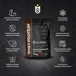 Whey Protein Concentrado 1Kg - Chocolate Belga - 100% Puro Importado - Soldiers Nutrition - Imagem 5