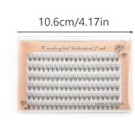 120 cachos cílios postiços 0,07 C cachos individuais feitos à mão, 1 caixa macia, contém escova de cílios e pinça - 10 mm - Imagem 3