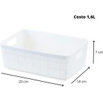 6 Cestos Organizadores Multiuso Decorativo Rattan Home Organizer 2P-2M-2G Cor: Branco - Imagem 4