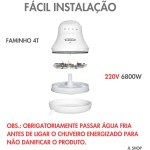 Resistência Compatível Chuveiro Faminho 4t Ducha Fame 220v 6800w - Imagem 3