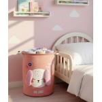 Cesto Organizador Dobrável Multiuso com Alças, Design Infantil Big Ears, Armazenamento de Roupa Suja e Brinquedos. (ROSA CACHORRO) - Imagem 5