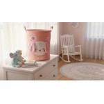 Cesto Organizador Dobrável Multiuso com Alças, Design Infantil Big Ears, Armazenamento de Roupa Suja e Brinquedos. (ROSA CACHORRO) - Imagem 7