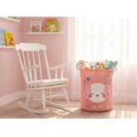 Cesto Organizador Dobrável Multiuso com Alças, Design Infantil Big Ears, Armazenamento de Roupa Suja e Brinquedos. (ROSA CACHORRO) - Imagem 9