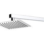 Ducha Chuveiro Quadrada Metal Inox 20x20 CM Com Braco Quadrado 38 cm 7739 - Imagem 4