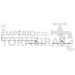 Ducha Chuveiro Quadrada Metal Inox 20x20 CM Com Braco Quadrado 38 cm 7739 - Imagem 6