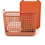 Oikos - Cesto Organizador 15L Telado Terracota com Tampa e Alças - Imagem 4