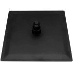Chuveiro Ducha 20x20 Inox Preto Fosco Suporte Parede Quadrado Luxo Banheira Area Externa Piscina Banheiro - Imagem 8