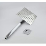 Ducha Chuveiro Slim Inox 304 20x20 Com Braço 36 Cm - Imagem 5