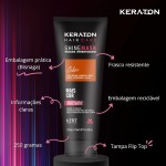Keraton, Máscara matizadora hidratante, Trata e colore, Para cabelo castanho claro, louro, acobreado e ruivo, Shine Mask, 250g, Cobre - Imagem 3