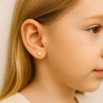 Brinco Petit Estrela Lisa Cor:Dourado - Imagem 3