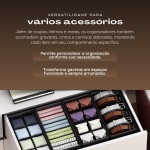 Caixa Cesto Organizador 6 Divisorias Cinza Armazenamento 30x15x10 Dobrável -Ideal Para Roupas Intimas, Gravatas, Meias, Roupas Bebes, Camisetas, Objetos Pequenos, Acessórios (1) - Imagem 6