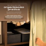 Caixa Cesto Organizador 6 Divisorias Cinza Armazenamento 30x15x10 Dobrável -Ideal Para Roupas Intimas, Gravatas, Meias, Roupas Bebes, Camisetas, Objetos Pequenos, Acessórios (1) - Imagem 7