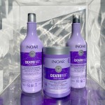 Inoar, Cicatrifios Loiro Perfeito Shampoo Matizador com Hidratação e Brilho Intenso, Rejucomplex3, Centaurea Cyanus e Azuleno - 800ml - Imagem 3