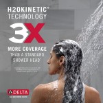 Delta Faucet Kit de acabamento para chuveiro Trinsic Série 17 com cabeça de chuveiro H2Okinetic de pulverização única, cromado T17259 (válvula não incluída) - Imagem 3