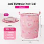 Cesto Organizador Infantil 43L (Rosa) - Imagem 2