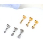 LOMISS Brincos Femininos Piercing Helix Conch Titanio Piercing Orelha Piercing Nariz Piercing Labret Tragus Pvd Zircônia 1.0/1.2X6/8X1.5/2.0/2.5mm - Imagem 3