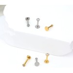 LOMISS Brincos Femininos Piercing Helix Conch Titanio Piercing Orelha Piercing Nariz Piercing Labret Tragus Pvd Zircônia 1.0/1.2X6/8X1.5/2.0/2.5mm - Imagem 4