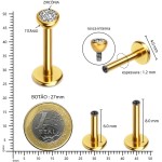LOMISS Brincos Femininos Piercing Helix Conch Titanio Piercing Orelha Piercing Nariz Piercing Labret Tragus Pvd Zircônia 1.0/1.2X6/8X1.5/2.0/2.5mm - Imagem 6