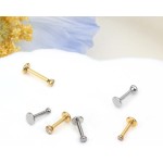 LOMISS Brincos Femininos Piercing Helix Conch Titanio Piercing Orelha Piercing Nariz Piercing Labret Tragus Pvd Zircônia 1.0/1.2X6/8X1.5/2.0/2.5mm - Imagem 7