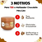 Máscara Salon Line Meu Liso Matizador Chocolate 300g - Imagem 5