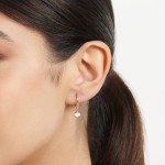 Brinco Rommanel Banhado Ouro Argola Pequena Com Zircônia Pendurada 526770 - Imagem 2