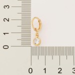 Brinco Rommanel Banhado Ouro Argola Pequena Com Zircônia Pendurada 526770 - Imagem 3