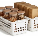 Kit 2 Cestos Organizadores Brancos para Geladeira Despensa e Armário Plástico Resistente - Imagem 7