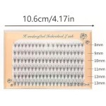 120 cachos cílios postiços 0,07 C cachos individuais feitos à mão, 1 caixa macia, contém escova de cílios e pinça - 8-13 mm - Imagem 4