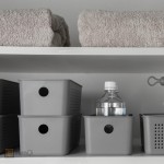 Cesto Organizador OU Flow - Multiuso para Cozinha, Banheiro e Lavanderia - Praticidade, Organização Inteligente e Design Moderno (Cinza, Cesto 34 x 27 x 09cm) - Imagem 3